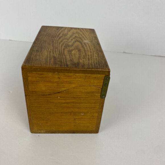 Vintage GOLD MEDAL FLOUR Home Service Recipes Wood Recipe Box - Picture 3 of 10